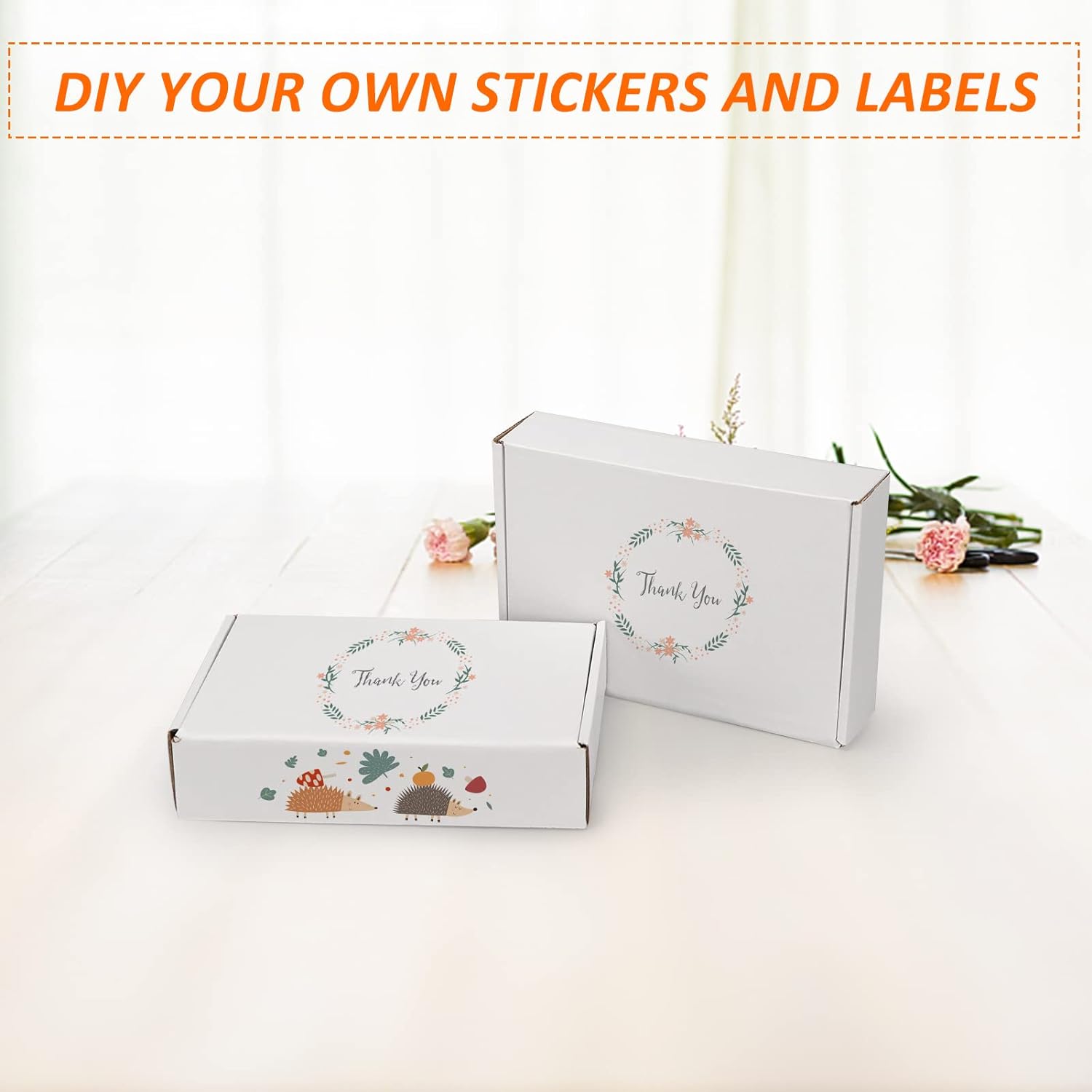 HORLIMER 6x4x3 inches Shipping Boxes Set of 25, White Corrugated Cardboard Box Literature Mailer - Image 5